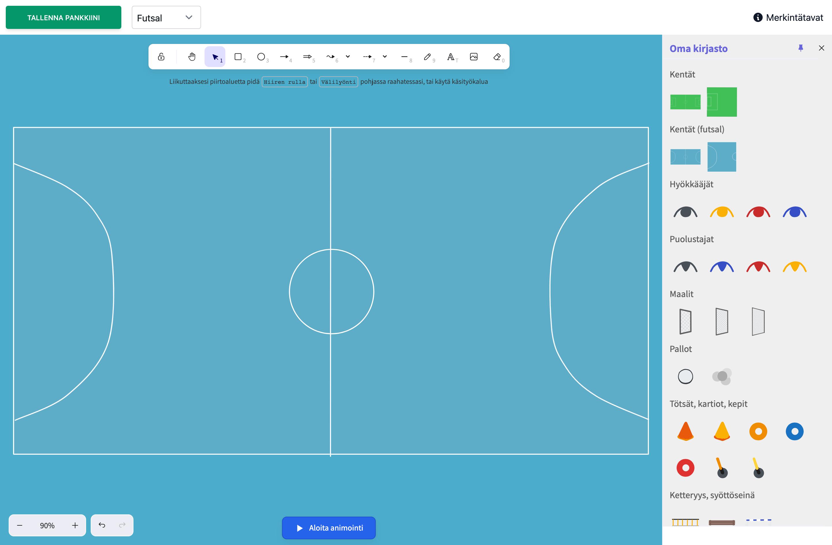 Futsalin harjoite-editori